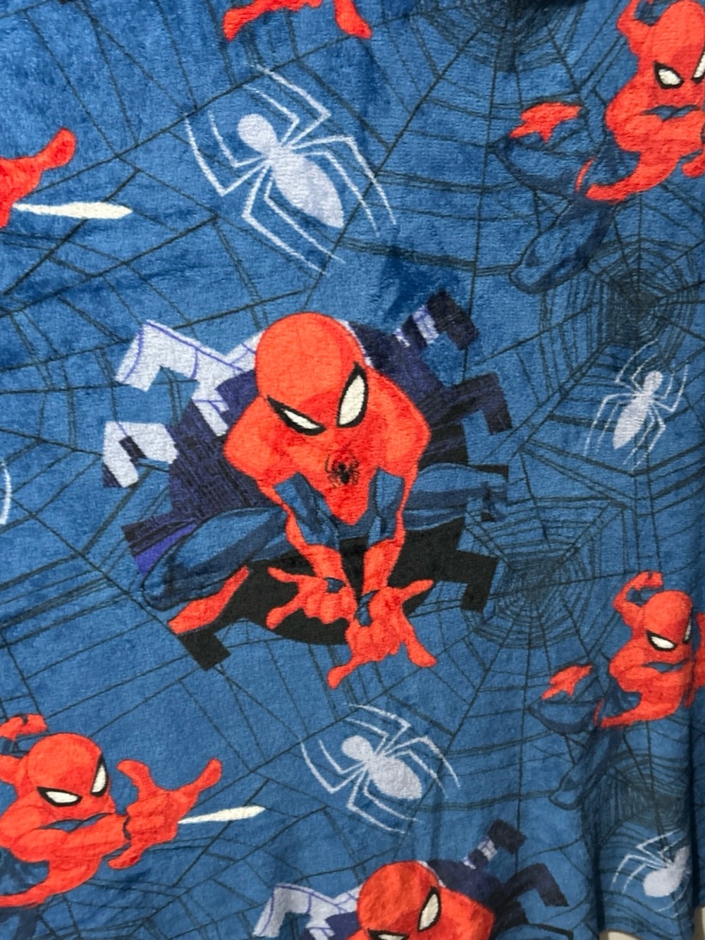 Marvel Spider-Man Blue and Red Kids Throw Blanket